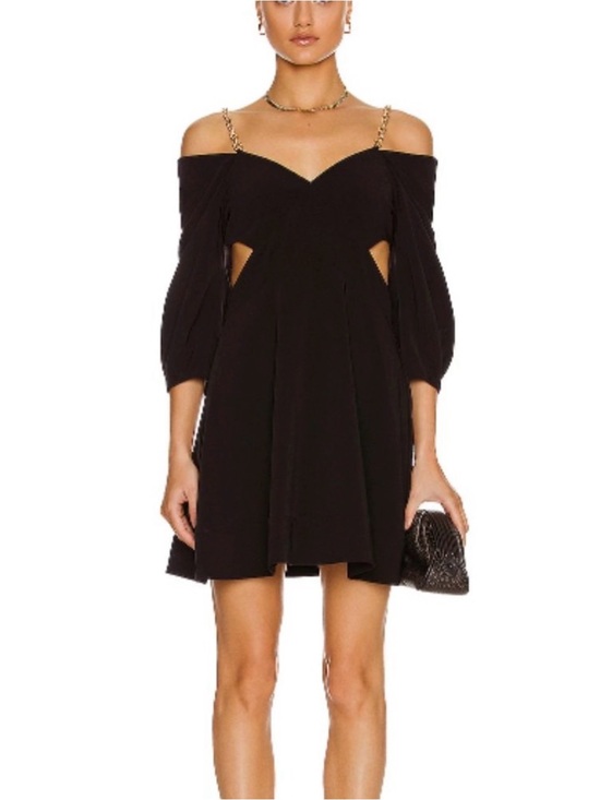 jonathan simkhai Dresses & Skirts - Jonathan Simkhai Lyla Black Chain Strap Cutout Dress NWT 6